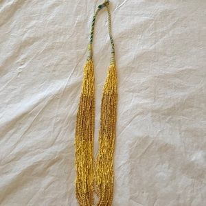 🌼Yellow Beaded Long Necklace🌼